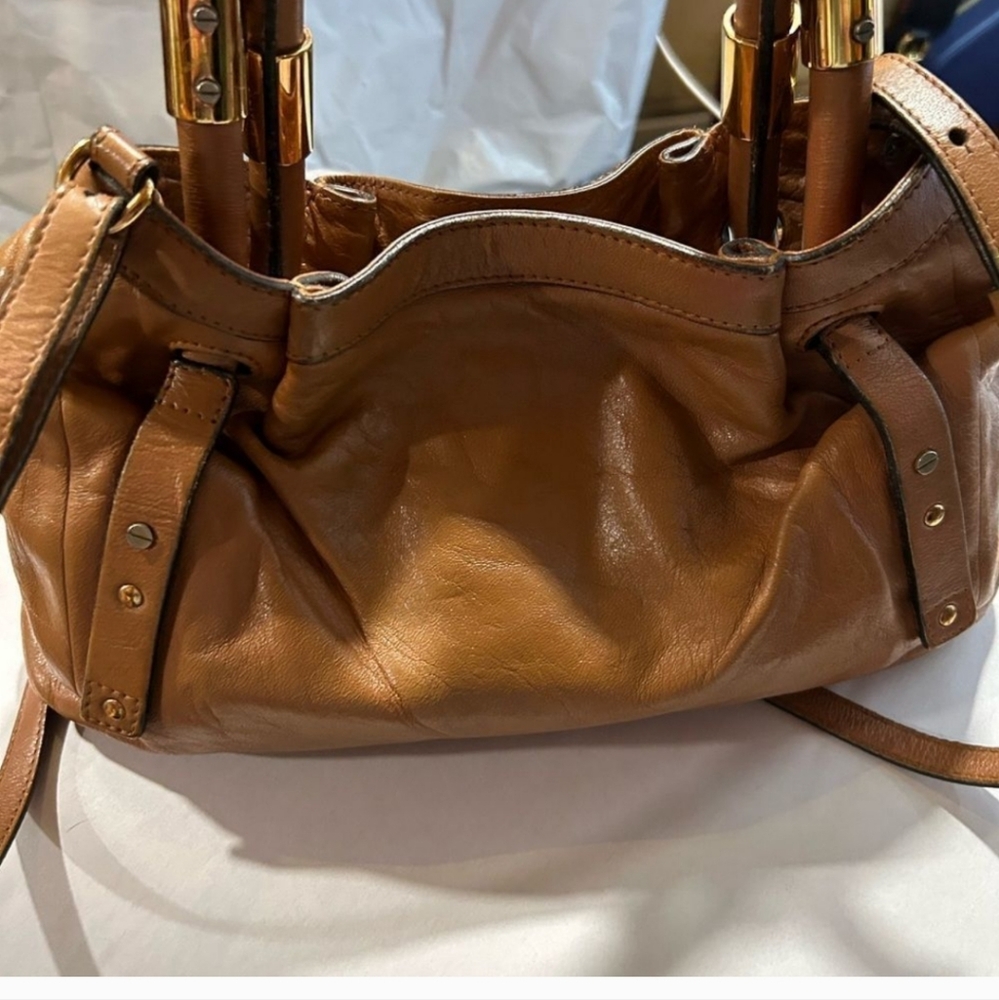 Chloe Victoria 2 way Handbag satchel Brown - Picture 7 of 8